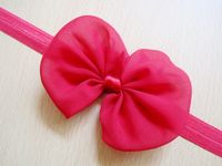 Cute Solid Color Bow Knot Cloth Hair Band main image 2