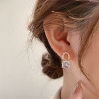 Fashion Geometric Bag Alloy Artificial Rhinestones Artificial Pearls Women's Drop Earrings 1 Pair main image 2
