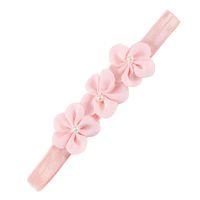 Fashion Solid Color Flower Cloth Pearl Lace Hair Band 1 Piece sku image 1