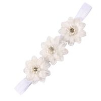 Fashion Solid Color Flower Cloth Pearl Lace Hair Band 1 Piece main image 3