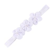 Fashion Solid Color Flower Cloth Pearl Lace Hair Band 1 Piece sku image 2