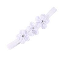 Fashion Solid Color Flower Cloth Pearl Lace Hair Band 1 Piece sku image 4