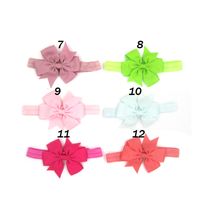 Fashion Solid Color Flower Bow Knot Cloth Hair Band main image 5