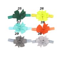 Fashion Solid Color Flower Bow Knot Cloth Hair Band main image 4