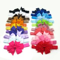 Fashion Solid Color Flower Bow Knot Cloth Hair Band main image 3