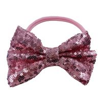 Cute Solid Color Bow Knot Cloth Sequins Hair Band 1 Piece main image 5