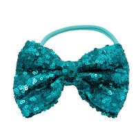 Cute Solid Color Bow Knot Cloth Sequins Hair Band 1 Piece sku image 3