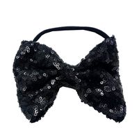 Cute Solid Color Bow Knot Cloth Sequins Hair Band 1 Piece main image 4