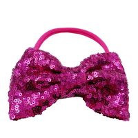 Cute Solid Color Bow Knot Cloth Sequins Hair Band 1 Piece sku image 8