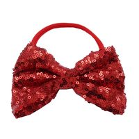 Cute Solid Color Bow Knot Cloth Sequins Hair Band 1 Piece main image 2