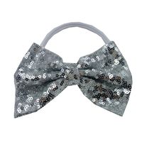 Cute Solid Color Bow Knot Cloth Sequins Hair Band 1 Piece sku image 5
