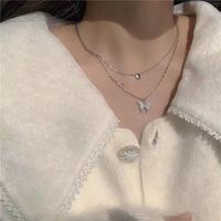 Sweet Butterfly Alloy Rhinestone Women's Layered Necklaces main image 3