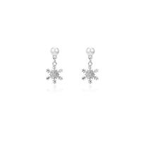 Fashion Snowflake Alloy Rhinestones Women's Drop Earrings 1 Pair sku image 4