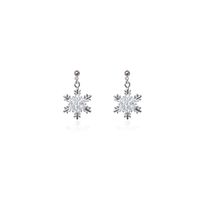 Fashion Snowflake Alloy Rhinestones Women's Drop Earrings 1 Pair sku image 2