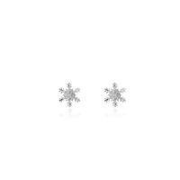 Fashion Snowflake Alloy Rhinestones Women's Drop Earrings 1 Pair sku image 1