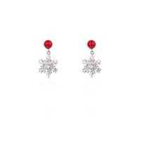 Fashion Snowflake Alloy Rhinestones Women's Drop Earrings 1 Pair sku image 5