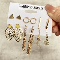 Fashion Circle Heart Shape Butterfly Alloy Artificial Pearls Women's Hoop Earrings 1 Set sku image 7