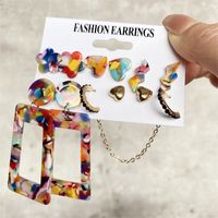 Fashion Circle Heart Shape Butterfly Alloy Artificial Pearls Women's Hoop Earrings 1 Set sku image 14