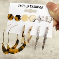 Fashion Circle Heart Shape Butterfly Alloy Artificial Pearls Women's Hoop Earrings 1 Set sku image 16