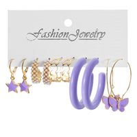 Fashion Cherry Heart Shape Alloy Plating Artificial Rhinestones Artificial Pearls Women's Drop Earrings 1 Set sku image 5