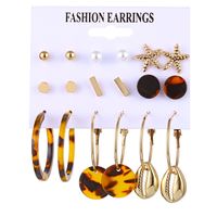 Fashion Geometric Leaves Butterfly Alloy Inlaid Zircon Women's Earrings 1 Set sku image 33