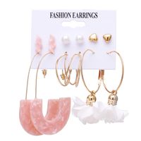 Fashion Geometric Leaves Butterfly Alloy Inlaid Zircon Women's Earrings 1 Set sku image 20