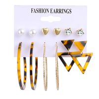 Fashion Geometric Leaves Butterfly Alloy Inlaid Zircon Women's Earrings 1 Set sku image 38