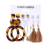 Fashion Geometric Leaves Butterfly Alloy Inlaid Zircon Women's Earrings 1 Set sku image 40