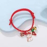 Cute Christmas House Snowflake Alloy Drawstring Unisex Bracelets 1 Piece sku image 7