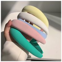 Simple Style Solid Color Sponge Hair Band main image 1