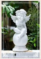 New Pure White Sitting Top Little Angel Diy Religious Decoration Birthday Gift Resin Crafts main image 4