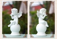 New Pure White Sitting Top Little Angel Diy Religious Decoration Birthday Gift Resin Crafts main image 3