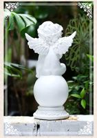 New Pure White Sitting Top Little Angel Diy Religious Decoration Birthday Gift Resin Crafts main image 1