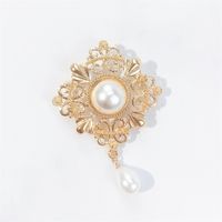 Retro Geometric Alloy Plating Artificial Pearls Women's Brooches main image 2
