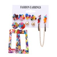 Fashion Geometric Leaves Butterfly Alloy Inlaid Zircon Women's Earrings 1 Set sku image 17