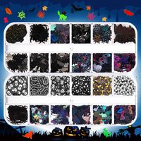 Halloween Mode Motif Halloween Animaux Ongles Correctifs 1 Jeu sku image 67