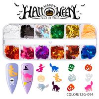 Halloween Mode Motif Halloween Animaux Ongles Correctifs 1 Jeu sku image 2