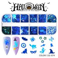 Halloween Mode Motif Halloween Animaux Ongles Correctifs 1 Jeu sku image 10