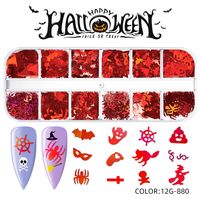 Halloween Mode Motif Halloween Animaux Ongles Correctifs 1 Jeu sku image 16