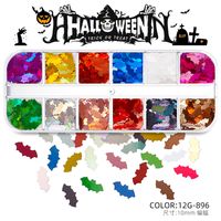 Víspera De Todos Los Santos Moda Patrón De Halloween Mascota Parches De Uñas 1 Juego sku image 23