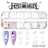 Víspera De Todos Los Santos Moda Patrón De Halloween Mascota Parches De Uñas 1 Juego sku image 62