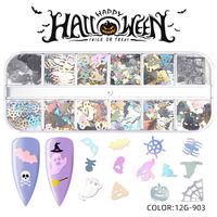 Halloween Mode Motif Halloween Animaux Ongles Correctifs 1 Jeu sku image 30