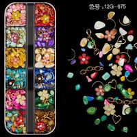 Fashion Geometric Alloy Resin Shell Nail Patches 1 Set sku image 48