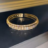 Elegant Glam Square Metal Inlay Artificial Gemstones Women's Bracelets Bangle sku image 19
