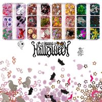 Halloween Mode Motif Halloween Animaux Ongles Correctifs 1 Jeu main image 1