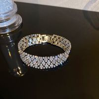 Simple Style Geometric Alloy Plating Artificial Gemstones Women's Bracelets sku image 7