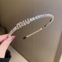 Women's Fashion Flower Bow Knot Metal Inlay Artificial Diamond Pearl Hair Band sku image 13