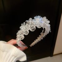 Women's Fashion Flower Bow Knot Metal Inlay Artificial Diamond Pearl Hair Band sku image 21