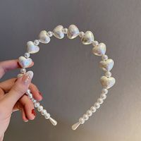 Women's Fashion Flower Bow Knot Metal Inlay Artificial Diamond Pearl Hair Band sku image 3