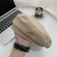 Women's Fashion Heart Shape Solid Color Beret Hat sku image 3